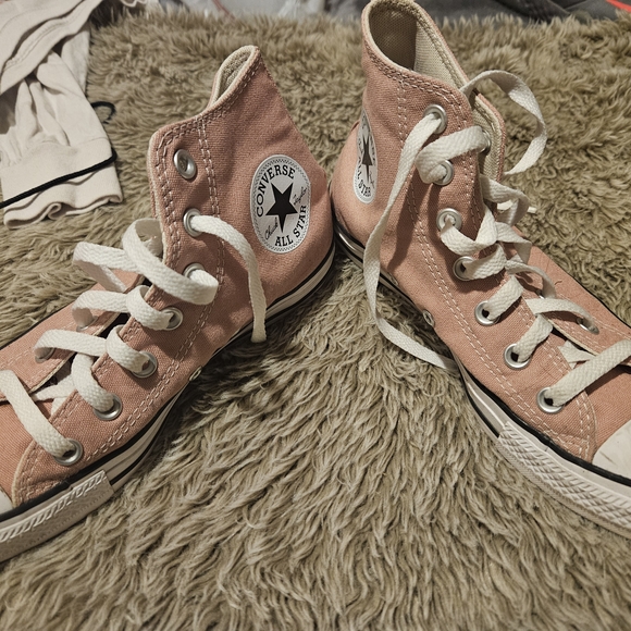 Converse Shoes - Converse Peach Canvas High-Tops